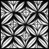 Zentangle pattern: Flair. Image © Linda Farmer and TanglePatterns.com