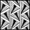 Zentangle pattern: Flurry.vImage © Linda Farmer and TanglePatterns.com. ALL RIGHTS RESERVED. You may use this image for your personal non-