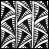 Zentangle pattern: Flurry. Image © Linda Farmer and TanglePatterns.com. ALL RIGHTS RESERVED. You may use this image for your personal non-commercial reference only. The unauthorized pinning, reproduction or distribution of this copyrighted work is illegal.