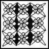Zentangle pattern: Flutter. Image © Linda Farmer and TanglePatt