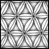Zentangle pattern: Foliatry. Image © Linda Farmer and TanglePatterns.com. ALL RIGHTS RESERVED. You may use this image for your personal non-commercial reference only. The unauthorized pinning, reproduction or distribution of this copyrighted work is illegal.