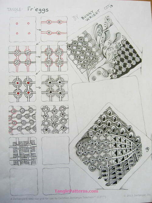 Zentangle pattern: Fr'eggs.