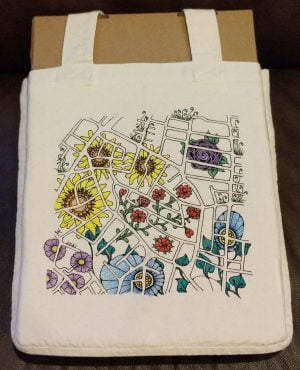 Zentangle-inspired fabric art - How to tangle on canvas bags