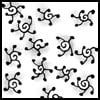Zentangle pattern: Furr Balls
