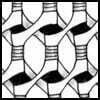 Zentangle pattern: Ganada. Image © Linda Farmer and TanglePatterns.com. ALL RIGHTS RESERVED. You may use this image for your personal non-commercial reference only. The unauthorized pinning, reproduction or distribution of this copyrighted work is illegal.