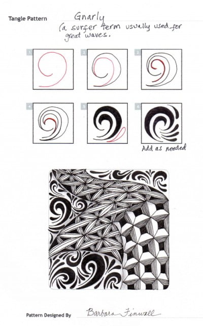 How to draw GNARLY « TanglePatterns.com