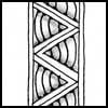 Zentangle pattern: Golven
