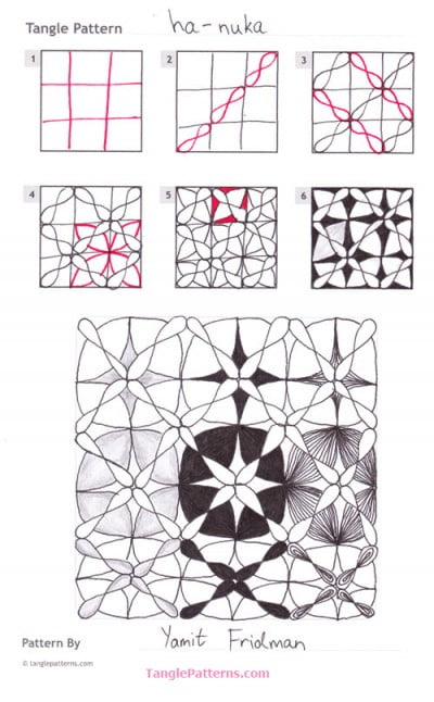 How to draw HA-NUKA « TanglePatterns.com