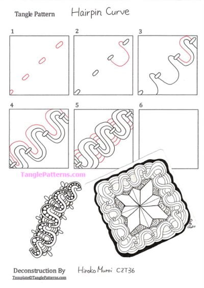 How to draw HAIRPIN CURVE « TanglePatterns.com