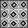 Zentangle pattern: Hako