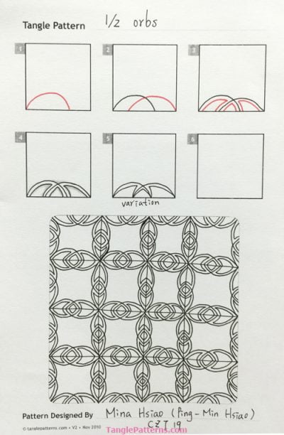 How to draw 1/2 ORBS « TanglePatterns.com