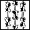 Zentangle Pattern: Heart Chains. Image © Linda Farmer and TanglePatterns.com. ALL RIGHTS RESERVED. You may use this image for your personal non-commercial reference only. The unauthorized pinning, reproduction or distribution of this copyrighted work is illegal.