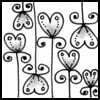 Zentangle pattern: Heart Flower. Image © Linda Farmer and TanglePatterns.com. ALL RIGHTS RESERVED. You may use this image for your personal non-commercial reference only. The unauthorized pinning, reproduction or distribution of this copyrighted work is illegal.