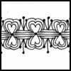 Zentangle pattern: Heart Ribbon. Image © Linda Farmer and TanglePatterns.com. ALL RIGHTS RESERVED. You may use this image for your personal non-commercial reference only. The unauthorized pinning, reproduction or distribution of this copyrighted work is illegal.