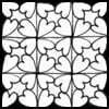 Zentangle pattern: Heartfully