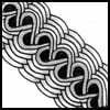 Zentangle pattern: Heartrope