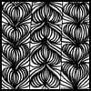 Zentangle pattern: Heartstrings. Image © Linda Farmer and TanglePatterns.com. ALL RIGHTS RESERVED. You may use this image for your personal non-commercial reference only. The unauthorized pinning, reproduction or distribution of this copyrighted work is illegal.