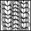 Zentangle pattern: Heartswell. Image © Linda Farmer and TanglePatterns.com. ALL RIGHTS RESERVED. You may use this image for your personal non-commercial reference only. The unauthorized pinning, reproduction or distribution of this copyrighted work is illegal.