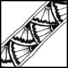 Zentangle pattern: Hentuck. Image © Linda Farmer and TanglePatterns.com. ALL RIGHTS RESERVED. You may use this image for your personal non-commercial reference only. The unauthorized pinning, reproduction or distribution of this copyrighted work is illegal.