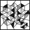 Zentangle pattern by CZT Cherryl Moote, rendering by Linda Farmer