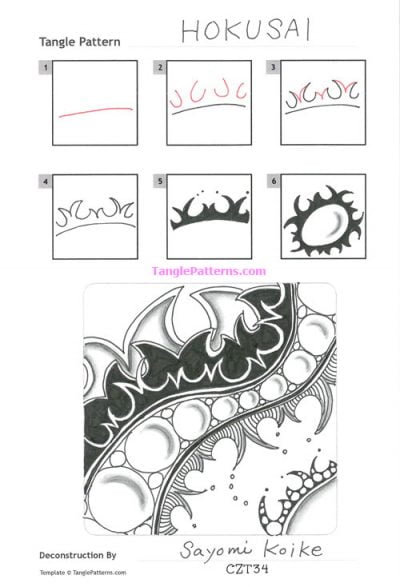 How to draw HOKUSAI « TanglePatterns.com