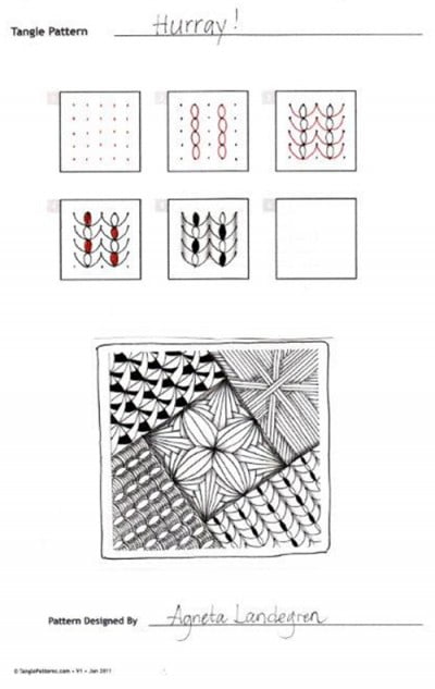 How to draw HURRAY! « TanglePatterns.com