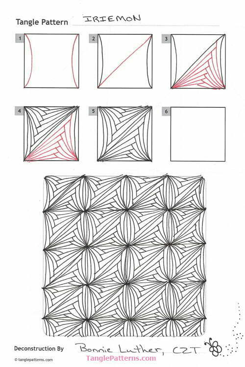 Zentangle pattern: Iriemon.