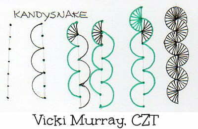 How to draw KANDYSNAKE by CZT Vicki Murray
