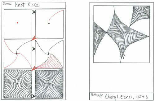 How to draw CZT Cheryl Cianci's KNOT RICKZ tangle pattern