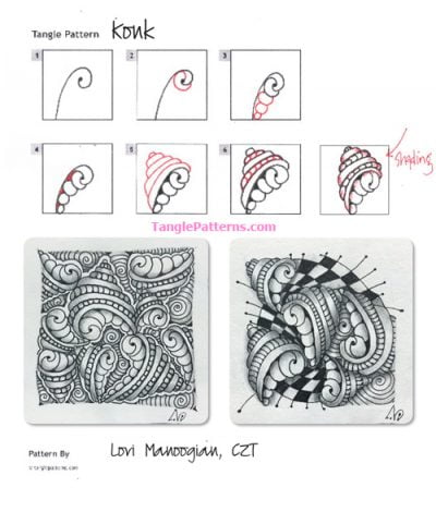 How to draw KONK « TanglePatterns.com