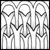 Zentangle pattern: Kuiira. Image © Linda Farmer and TanglePatterns.com. ALL RIGHTS RESERVED. You may use this image for your personal non-commercial reference only. The unauthorized pinning, reproduction or distribution of this copyrighted work is illegal.