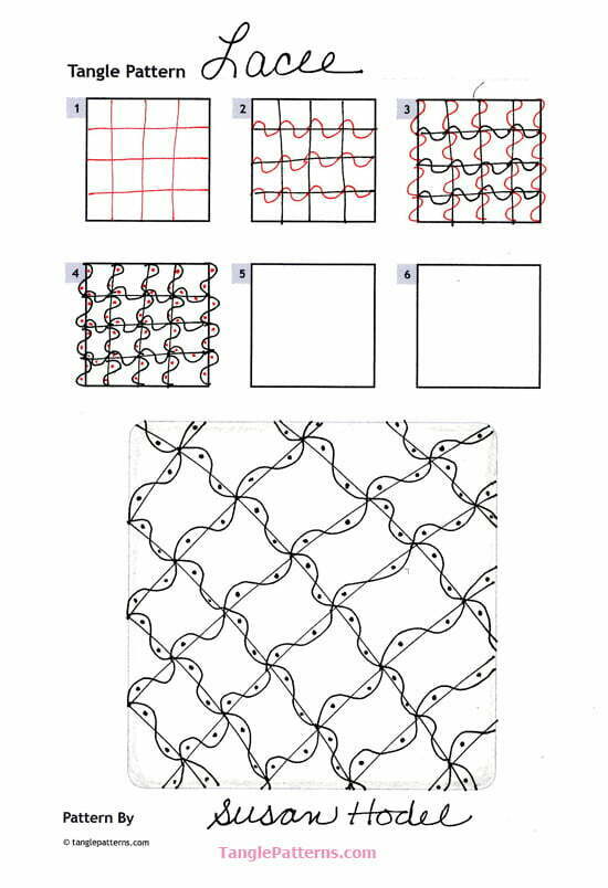Zentangle pattern: Lacee