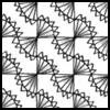 Zentangle pattern: Lacey. Image © Linda Farmer and TanglePatterns.com. ALL RIGHTS RESERVED. You may use this image for your personal non-commercial reference only. The unauthorized pinning, reproduction or distribution of this copyrighted work is illegal.