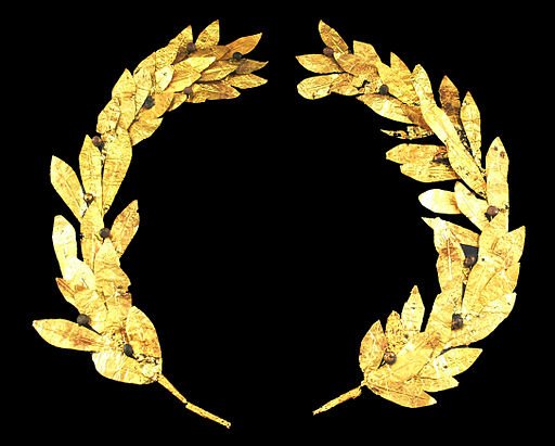 A victor's golden laurel wreath, probably from Cyprus, 4th/3rd century BC