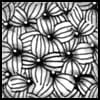 Zentangle pattern: LazyDaizy. Image © Linda Farmer and TanglePatterns.com. ALL RIGHTS RESERVED. You may use this image for your personal non-commercial reference only. The unauthorized pinning, reproduction or distribution of this copyrighted work is illegal.