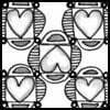 Zentangle pattern: Leading Heart. Image © Linda Farmer and TanglePatterns.com. ALL RIGHTS RESERVED. You may use this image for your personal non-commercial reference only. The unauthorized pinning, reproduction or distribution of this copyrighted work is illegal.