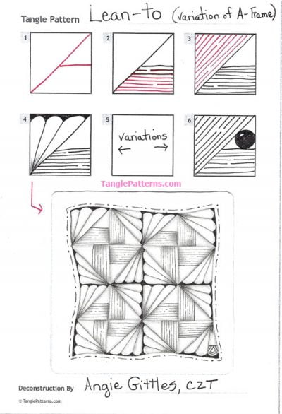 How to draw LEAN-TO « TanglePatterns.com