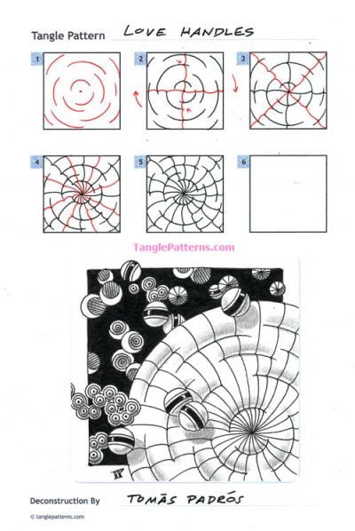 How to draw LOVE HANDLES « TanglePatterns.com