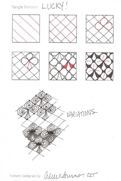How to draw LUCKY « TanglePatterns.com