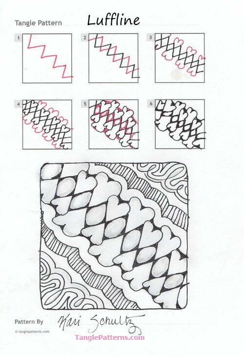 Zentangle pattern: Luffline
