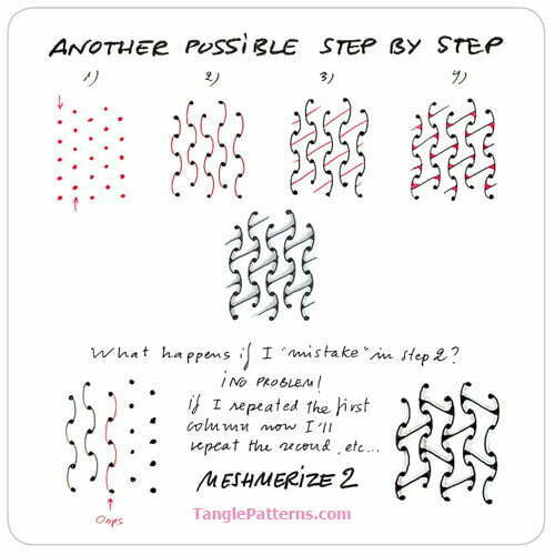 How to draw MESHMERIZE « TanglePatterns.com