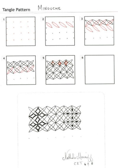How to draw MINOUCHE « TanglePatterns.com