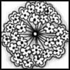 Zentangle pattern: Mon-Ammi. Image © Linda Farmer and TanglePatterns.com. ALL RIGHTS RESERVED. You may use this image for your personal non-commercial reference only. The unauthorized pinning, reproduction or distribution of this copyrighted work is illegal.