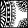 Zentangle pattern: Moon Pie. Image © Linda Farmer and TanglePatterns.com. ALL RIGHTS RESERVED. You may use this image for your personal non-commercial reference only. The unauthorized pinning, reproduction or distribution of this copyrighted work is illegal.
