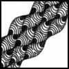 Zentangle pattern: Moonwaves. Image © Linda Farmer and TanglePatterns.com. ALL RIGHTS RESERVED. You may use this image for your personal non-commercial reference only. The unauthorized pinning, reproduction or distribution of this copyrighted work is illegal.