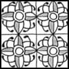 Zentangle pattern: Musings. Image © Linda Farmer and TanglePatterns.com. ALL RIGHTS RESERVED. You may use this image for your personal non-commercial reference only. The unauthorized pinning, reproduction or distribution of this copyrighted work is illegal.