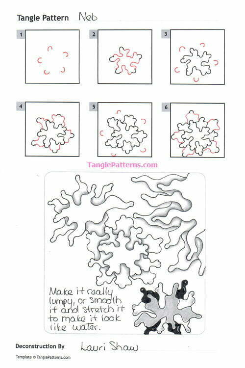 How to draw the Zentangle pattern Neb, tangle and deconstruction by Lauri Shaw. Image copyright the artist and used with permission, ALL RIGHTS RESERVED.
