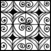 Zentangle pattern: Nina. Image © Linda Farmer and TanglePatterns.com. ALL RIGHTS RESERVED. You may use this image for your personal non-commercial reference only. The unauthorized pinning, reproduction or distribution of this copyrighted work is illegal.