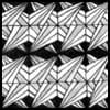 Zentangle pattern: Ninjette. Image © Linda Farmer and TanglePatterns.com. ALL RIGHTS RESERVED. You may use this image for your personal non-commercial reference only. The unauthorized pinning, reproduction or distribution of this copyrighted work is illegal.