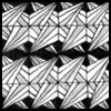 Zentangle pattern: Ninjette. Image © Linda Farmer and TanglePatterns.com. ALL RIGHTS RESERVED. You may use this image for your personal non-commercial reference only. The unauthorized pinning, reproduction or distribution of this copyrighted work is illegal.